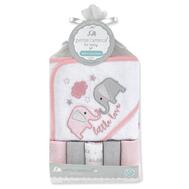 Petite L'amour Baby Girls Hooded Towel & 5 Washcloths Pink: $25.00