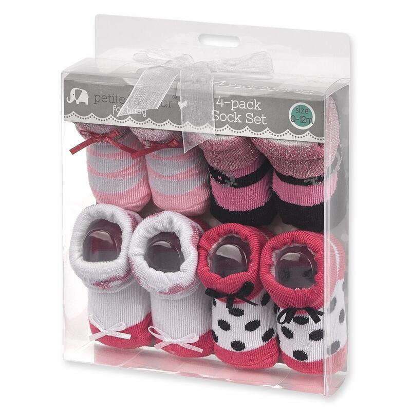 Petite l'amour Baby Socks One Size 4 Pairs