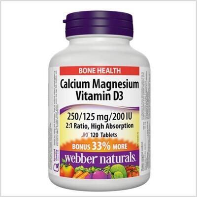 Webber Naturals Calcium Magnesium Vitamin D3: $28.00