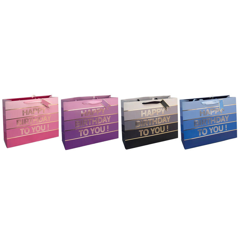 Paper Bag Shades Of Birthday Medium 1 count