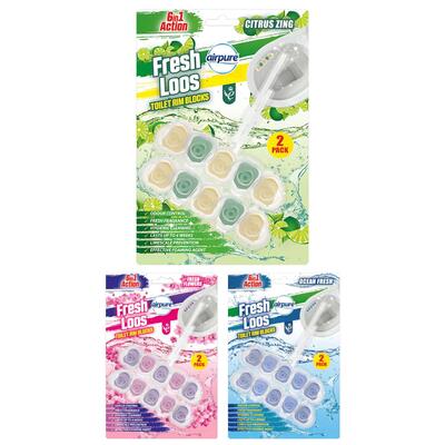AirPure Fresh Loos Toilet Rim Block Assorted