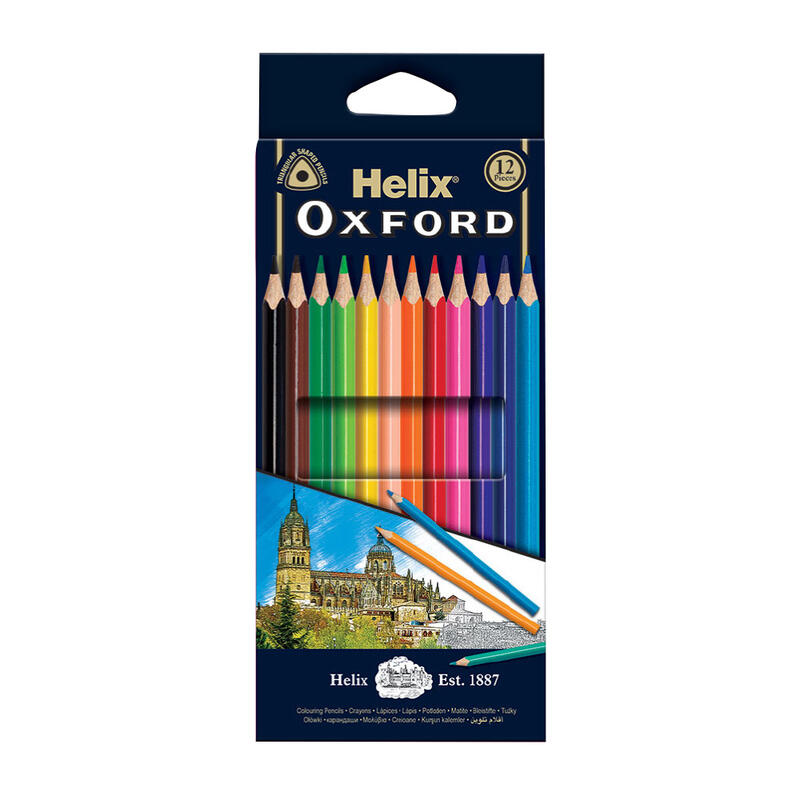 Helix Oxford Colouring Pencils 12 pack