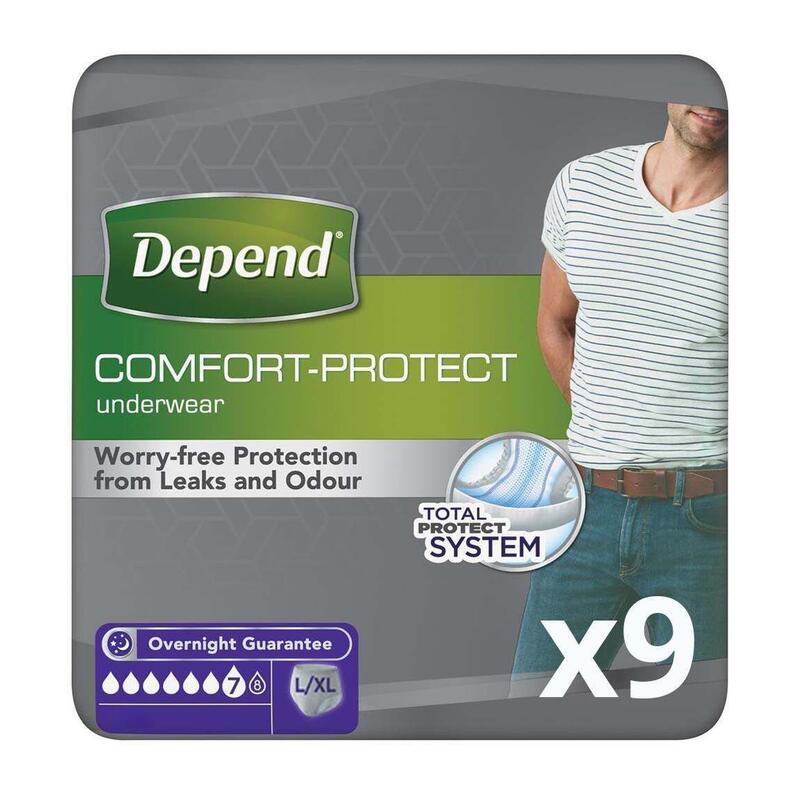 Depend Comfort-Protect Underwear L/XL Men 9ct