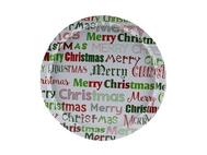 Merry Christmas Round Plate: $5.00