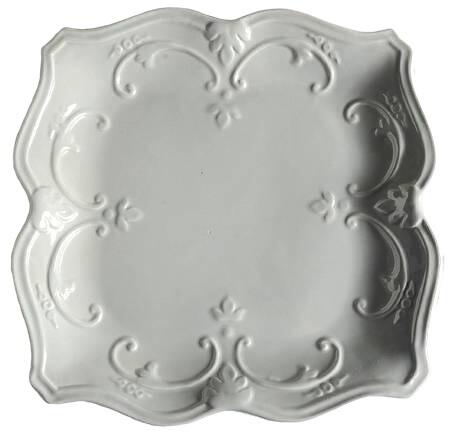 Sweet Olive Gray Ceramic Platter