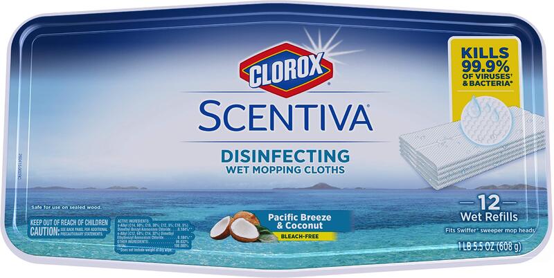 Clorox Scentiva Disinfecting Wet Mopping Cloths 12ct