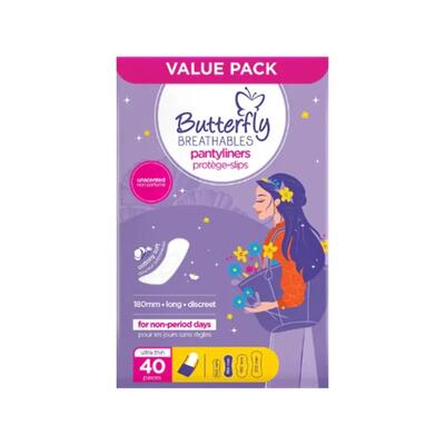 Butterfly Breathables Pantyliners 40ct
