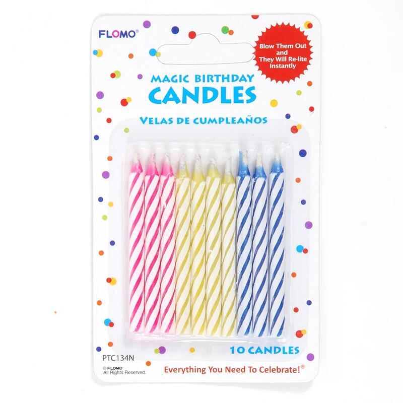 Striped Magic Birthday Candles 2.2