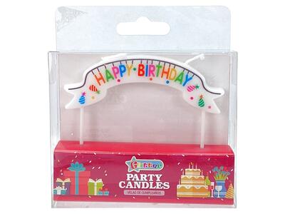 Deco Party Banner Candle