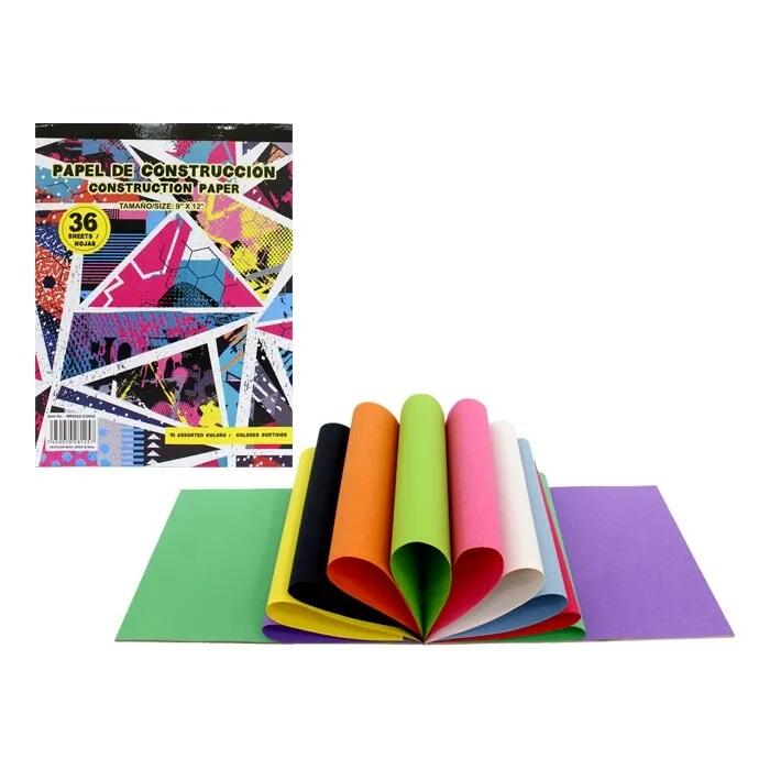 Coloured Construction Paper 36shts