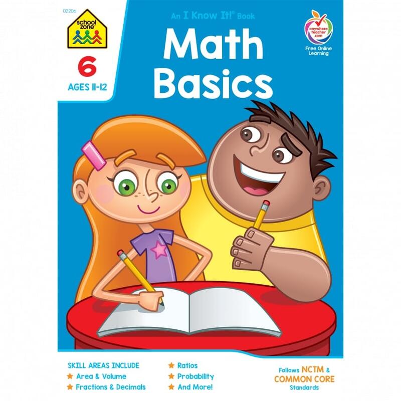 School Zone Math Basics 6 Curriculum I Know It Workbooks: $5.00