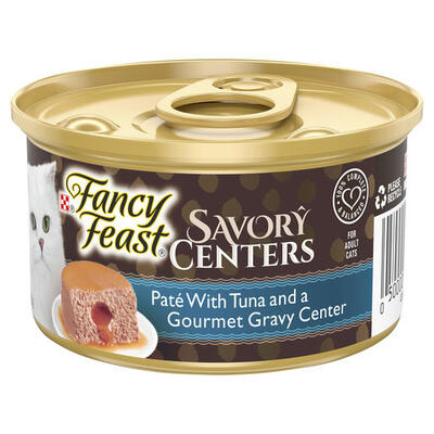 Fancy Feast Savory Centers Pate With Tuna & A Gourmet Gravy Center 3oz