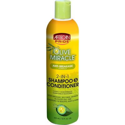 African Pride Olive Miracle 2-In-1 Shampoo & Conditioner 12oz