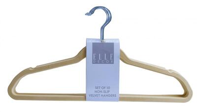 Elle Decor Velvet Hangers Beige 10ct: $22.01
