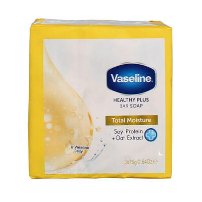 Vaseline Healthy Plus Bar Soap Total Moisture 3 x 75g