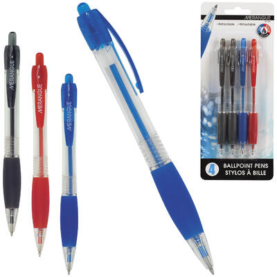 Comfort Clicker Ballpoint Pens 4pk