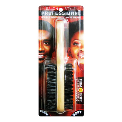 Salon Style Professional Double Sided Wood Wave Brush Firm 2 Soft: $10.00