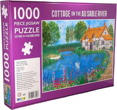 Cottage On The Au Sable River Jigsaw Puzzle 1000pcs