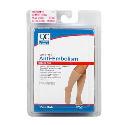 QC Latex Free Anti-Embolism Compression Socks