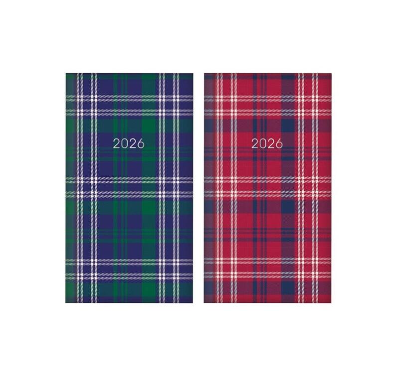 Diary Slim WTV Tartan Paper Assorted 1 count