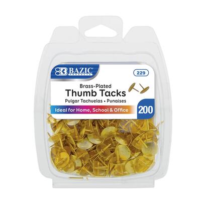 Bazic Thumb Tacks Gold 200: $4.01
