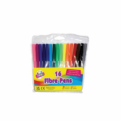 Fine Tip Fibre Colouring Pens 16ct: $4.01