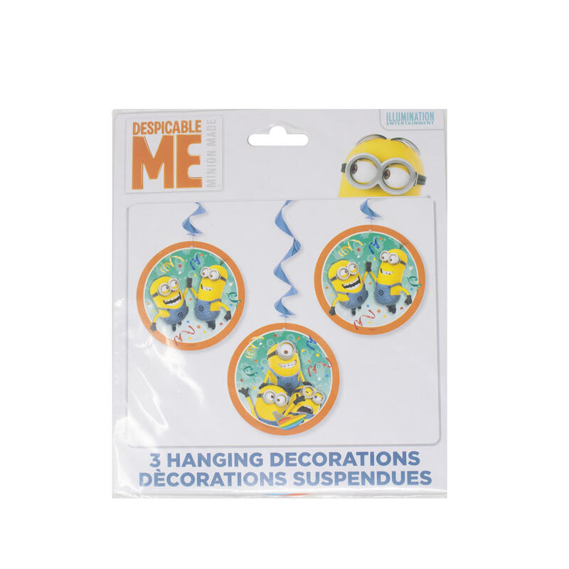 DNR Despicable Me 2 Minions Party 3 Hanging Swirl Decorating Kit: $2.00