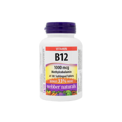 Webber Naturals Vitamin B12 Methylcobalamin 1000 mcg: $28.00