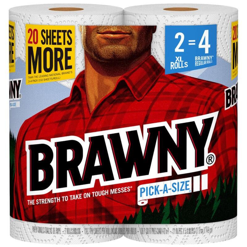 Brawny Double Roll Paper Towels 120 sheets 2 pack