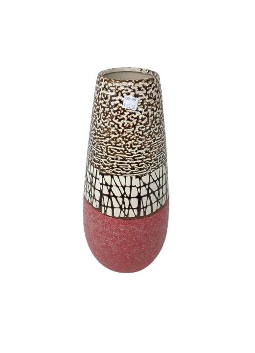 Vase Red, Beige & Brown 1 count