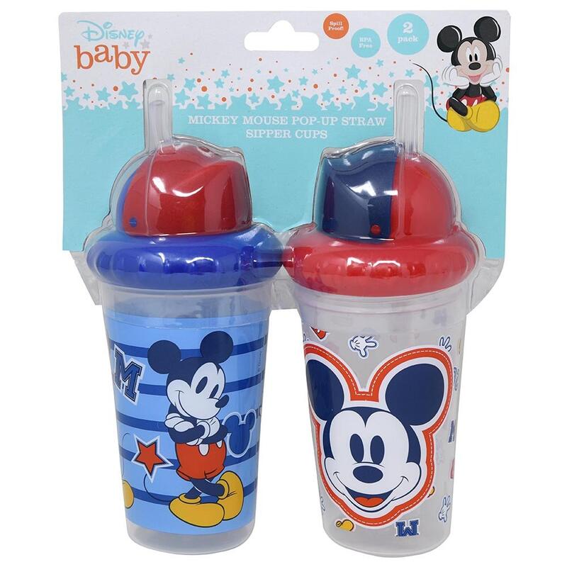 Mickey 2pk Straw Sipper