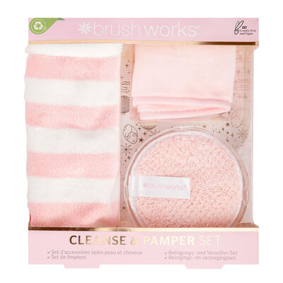 Brushworks Cleanse & Pamper Set 3pcs