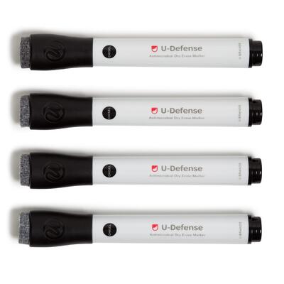 U Brands U-Defense Antimicrobia Dry Erase Markers 4ct