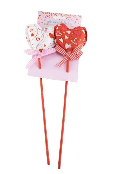 Valentine Heart Pick 2pcs