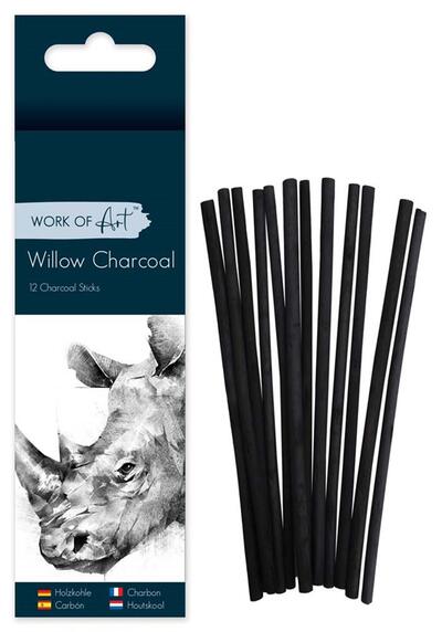 Work Of Art Woodless Charcoal Pencils 12ct: $8.00