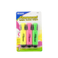 Bazic Fluorescent Highlighters With Pocket Clip3 Pack: $0.00