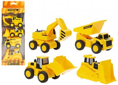 4pc Stlye Double Pull Back Construction Trucks: $35.00