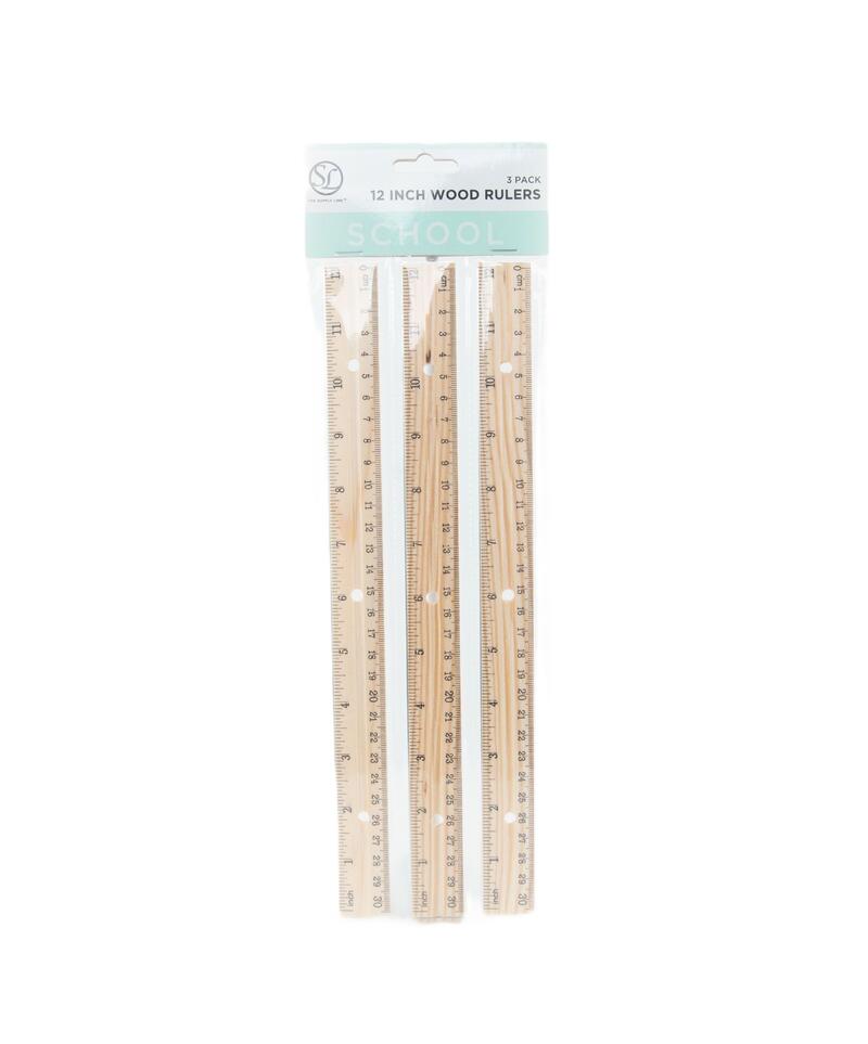 Supply Line Wooden Ruler 3 pack