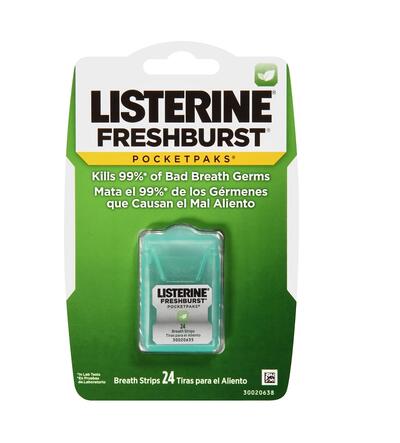 Listerine Pocketpaks Breath Strips Freshburst 24 count: $10.76