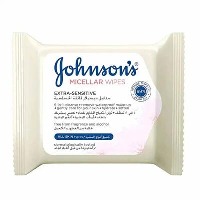 Johnson Micellar Wipes Extra Sensitive 25's