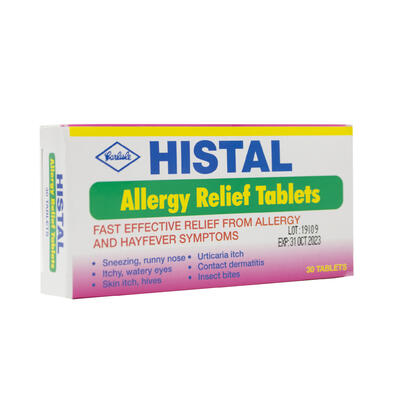 Histal Allergy Relief Tablets 30's: $15.60