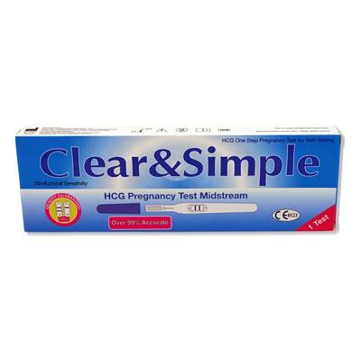 Clear and Simple Pregnancy Test Strips: $6.00