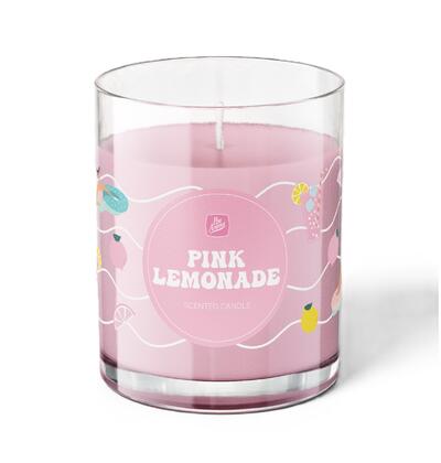 Pan Aroma Glass Jar Candle With Lid Pink Lemonade 150g