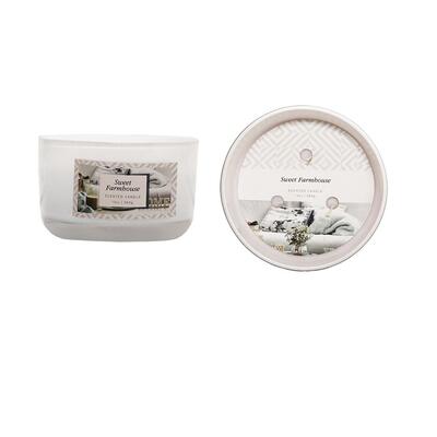 Birdee Glass Jar Candle Milky Finish Sweet Farmhouse
