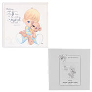 Precious Moments Boy With Teddy Bear Ceramic And Metal Hanging Stan 6x6H: $16.00
