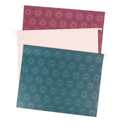 U Brands Foil Fleuri Fashion Hanging File Folders