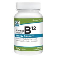 QC 500mcg Vitamin B12 Energy Support 100 Tabs: $12.00