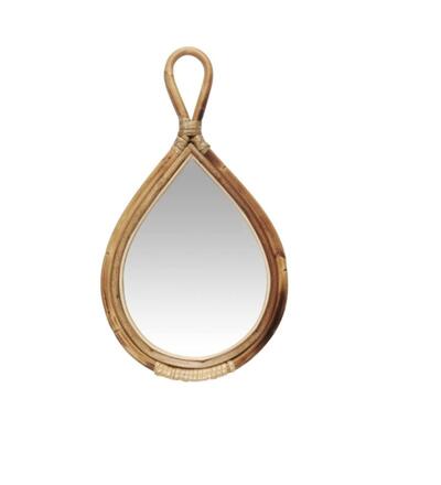 Mirror Tear Drop Wood 8.6x20