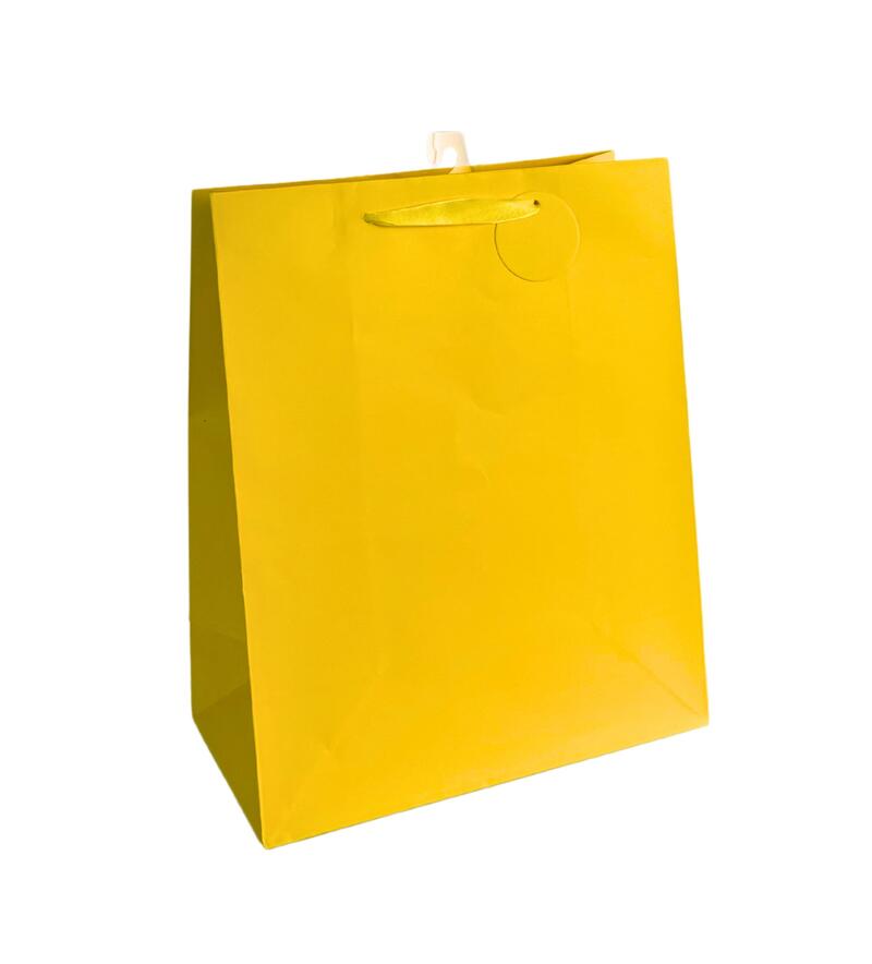 Paper Bag Yellow Medium 1 count