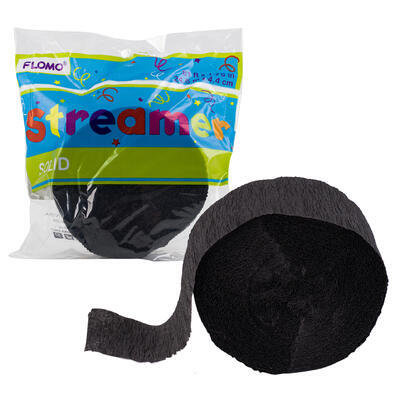 Black Crepe Streamer 81